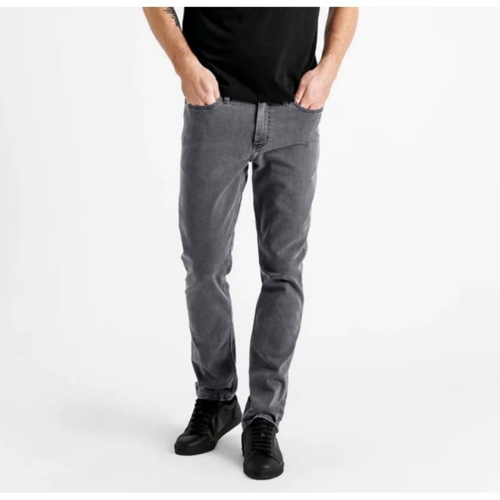 Duer DU/ER Men's L2X Performance Denim Slim Fit‎ 38 38x34 Gray Tall Stretch NWT